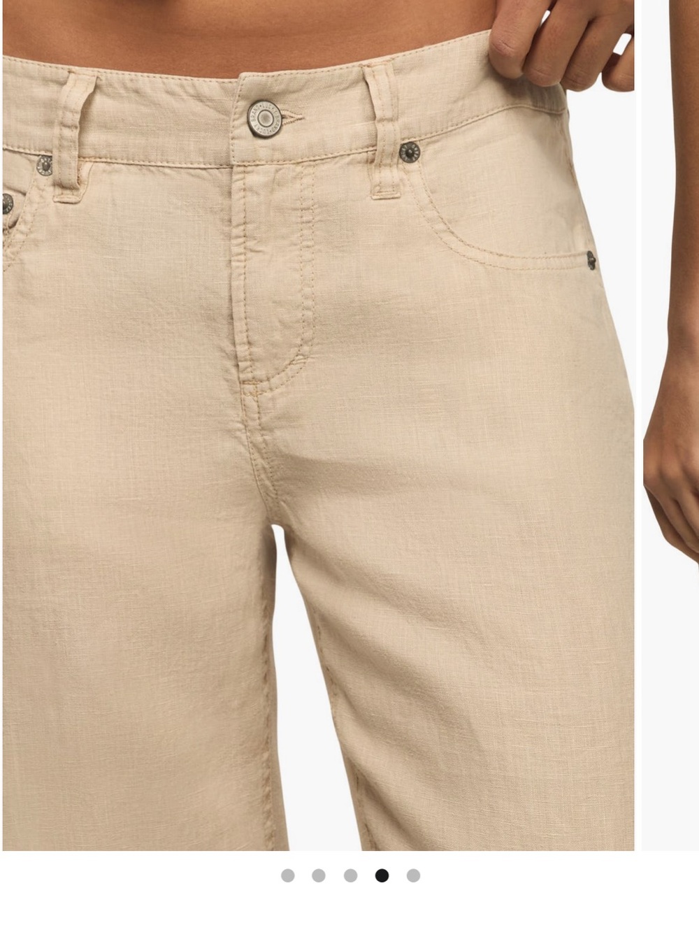 Lucky Brand Women's Straight-Leg Linen-Blend Pants in Light Beige